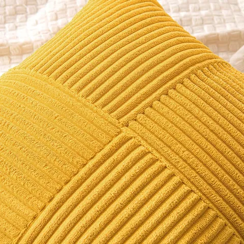 Fodera Per Cuscino In Velluto A Coste Patchwork Minimalista Moderna Tinta Unita Decorativa Per Divano Soggiorno Letto