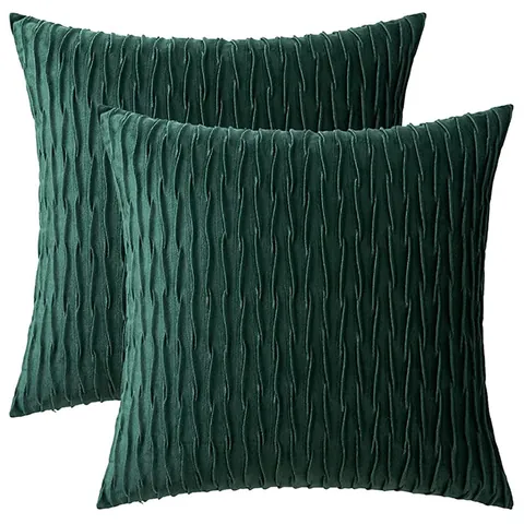 Luxus Samt Plissiert Gestreift Kissenbezug Nordisch Einfarbig Dekorativer Kissenbezug Für Sofa Schlafzimmer Zuhause Deko Ohne Füllung