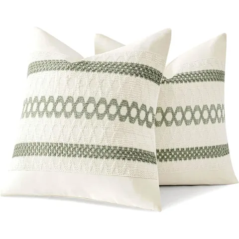 Bohemian Embroidered Geometric Cushion Cover Luxury Plush Throw Pillow Case For Sofa Bed Living Room Home Decor