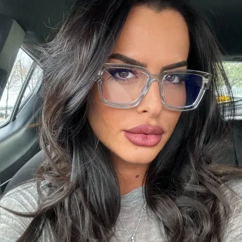 Vintage Vierkant Dik Frame Zonnebril Dames Heren Retro Anti-Blauw Licht Bril UV400 Bescherming Mode Trendy Brillen