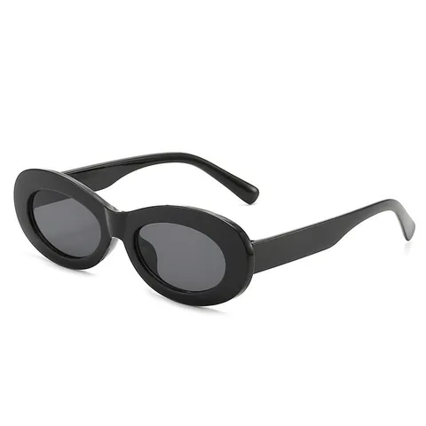 Lunettes de Soleil Rétro Ovales Œil de Chat pour Femmes Monture PC Vintage Protection UV400 Mode Tendance Voyage Extérieur