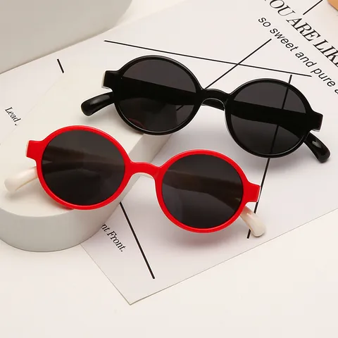 Baby Kinderen Ronde Frame Zonnebril Zachte Siliconen UV400 Bescherming Mode Retro Outdoor Brillen Voor Peuters Kinderen