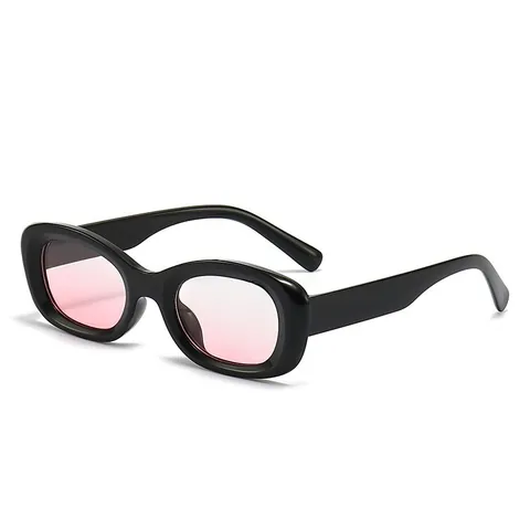 Lunettes de Soleil Ovales Rétro pour Femmes Style Coréen Mode Protection UV400 Monture en PC Extérieur Plage Lunettes de Soleil pour Femmes