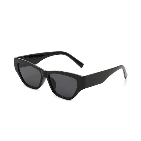 Retro Katzenaugen Sonnenbrille Für Damen Herren Kleiner Quadratischer Rahmen Gelee Farbe Breiter Bügel Mode Outdoor UV400 Schutz