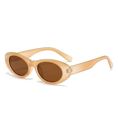 Retro Kleine Ovale Sonnenbrille Für Damen Herren Mode Cat Eye Vollrand Kunststoff Brillen Westlichen Streetwear UV400 Sonnenschutz Brille