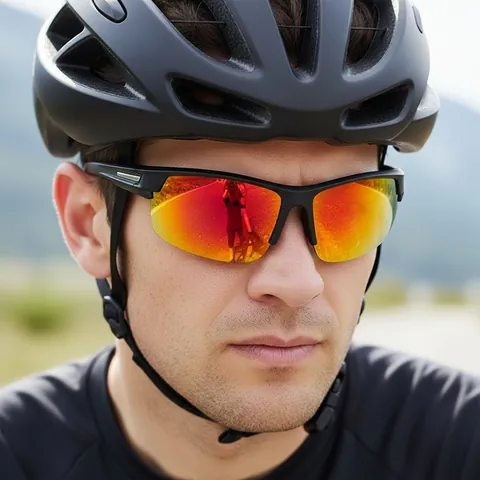 Polarized Sports Cycling Sunglasses For Men Women UV400 Protection Semi-Rimless Outdoor Running Hiking Sunglasses Gear