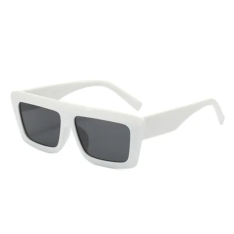 Vintage Retro Quadratischer Rahmen Sonnenbrille Für Damen Herren Mode Flat Top UV400 Sonnenschutz Trendy Outdoor Brillen Zubehör