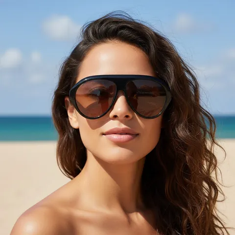 Cyberpunk Y2K Large Frame Sunglasses Future Tech Integrated Shield Sunglasses For Women Men Fashion Cycling UV400 Trendy Shades