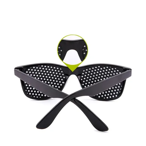 Professional Pinhole Glasses For Vision Correction Stenopeic Glasses Sun Protection Polycarbonate Full Frame Eyewear For Men Women