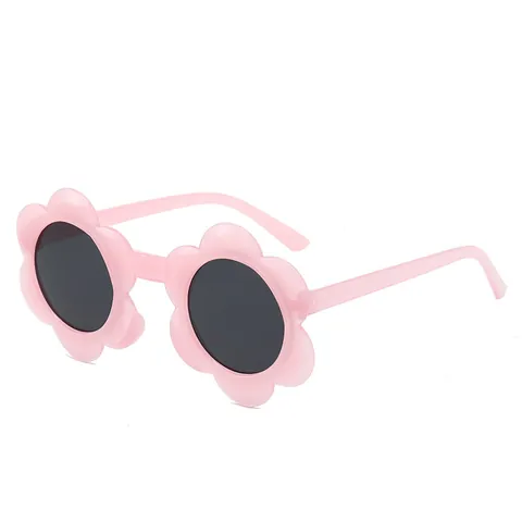 Cute Sunflower Shaped Kids Sunglasses Jelly Color Flower Frame UV400 Protection PC Eyewear For Boys Girls Outdoor Beach Daily Wear