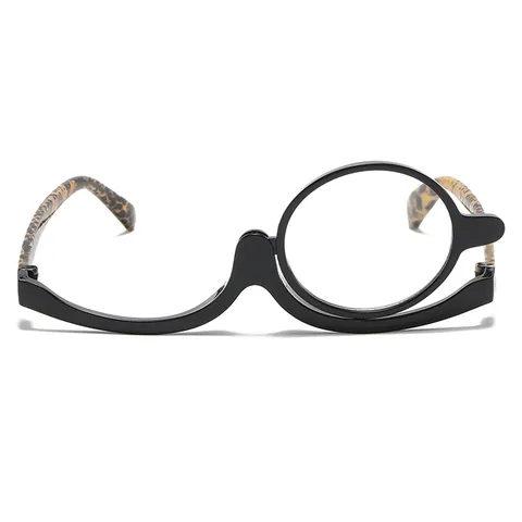 180 Grad Drehbarer Einzellinse Make-up Lesebrille Für Damen Leoparden Zebra Muster PC Rahmen Feder Scharnier Hilfe Brillen