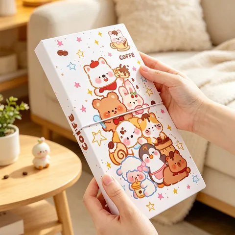 Cute Cartoon Animal Photocard Album Waterproof Storage Book For Collecting Idol Cards Photos Stickers Kids School Stationery