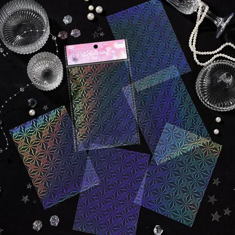 Neon Dream Universe Laser PET Sticker Pack Waterproof Holographic Stickers For Journaling Scrapbooking DIY Deco Materials