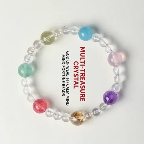 Natuurlijke Amethist Multi-Edelsteen Kristal Kralen Armband Voor Vrouwen Mode Handgemaakte Natuursteen Woon-Werkverkeer Sieraden Meerkleurige Armband
