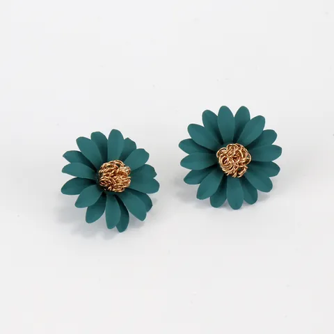 Orecchini a Bottone Margherita Colorati Minimalisti Coreani Orecchini Floreali in Lega di Vernice da Forno per Gioielli da Donna Pendolare alla Moda