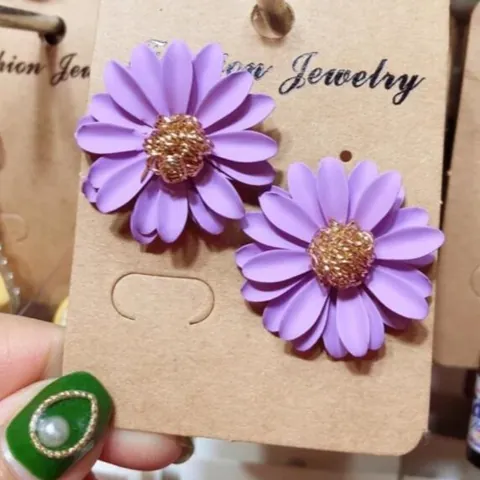 Orecchini a Bottone Margherita Colorati Minimalisti Coreani Orecchini Floreali in Lega di Vernice da Forno per Gioielli da Donna Pendolare alla Moda