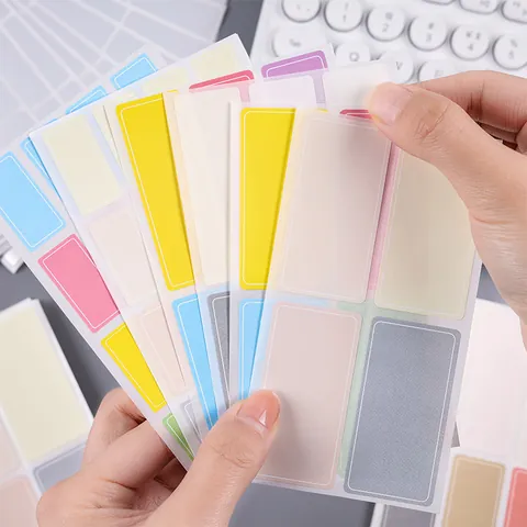Waterproof Self-Adhesive Classification Label Stickers Handwritten Name Tags For Home Office Storage Morandi Macaron Colors