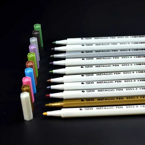 Metallic Marker Stifte 10 Farben Harte Spitze Lackstifte Für DIY Fotoalbum Scrapbook Schule Büro Schreibwaren