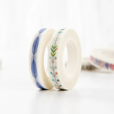 Nastro Washi Stretto Decorativo Per Scrapbooking Decorazione Bordi Diario Nastro Adesivo Fresco Adesivo Scrivibile Forniture Per Scrapbook Carta Adesiva