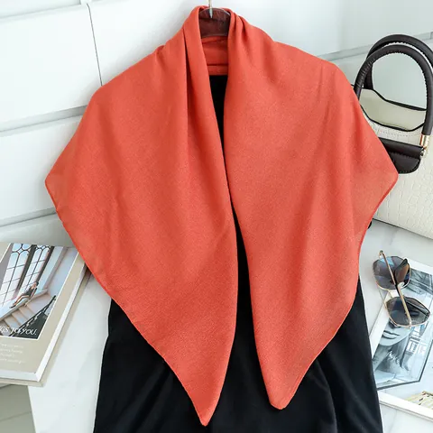 Women Artistic Solid Color Polyester Scarf Elegant Cotton Linen Texture Thin Scarf Shawl Versatile Lightweight Wrap For Spring Autumn