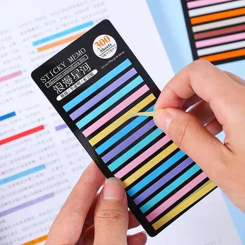 Notes Autocollantes en PET Transparentes Onglets d'Index Colorés pour Marque-Pages Lecture Livres Fournitures de Bureau Scolaire Papeterie Morandi