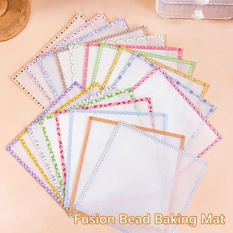 Matte Translucent High Temperature Resistant Ironing Fabric Fabric Baking Cloth Sheet Board For Perler Fuse Beads Handmade DIY Crafts Tool Accessories
