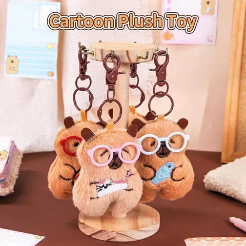 Schattige Capybara Pluche Hanger Notitieboek Set Cartoon Soft Cover Dagboek Cadeau Voor Studenten Dagelijkse Kantoorartikelen