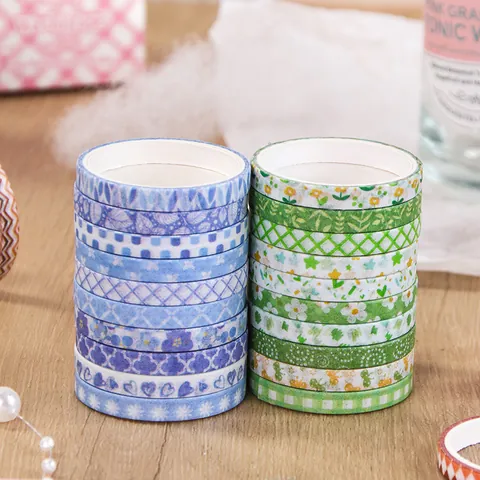 Retro Washi Paper Tape Collection Vintage Decorative Floral Pattern Tape For Scrapbooking Journaling DIY Creative Stationery Sticker