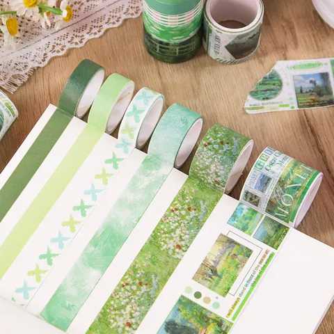 Ensemble de Rubans Washi Galerie d'Art Peintures à l'Huile Impressionnistes Monet Van Gogh Ruban Décoratif pour Scrapbooking