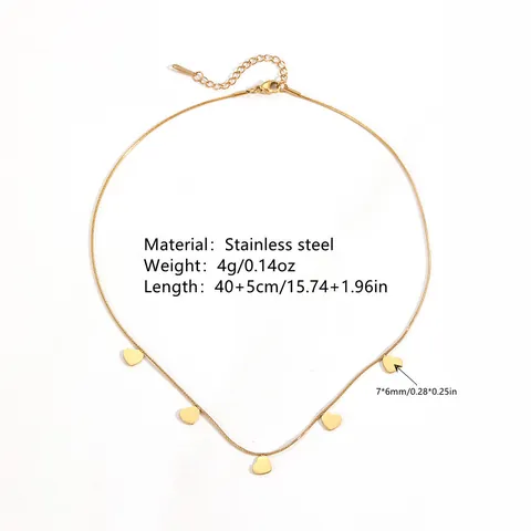 Minimalistische Roestvrij Stalen Slangenketting Hanger Halsketting Voor Dames Verguld Geometrisch Ster Maan Hart Vlinder Bloem Sieraden