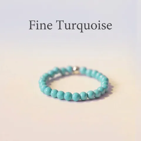 Anillo de Cuentas de Turquesa Minimalista de 2mm para Mujer Retro 14K Oro Lleno Pequeña Cuenta Redonda Anillo de Dedo Ajustable