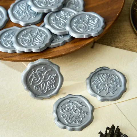 Retro 3D Relief Wax Seal Stickers Self-Adhesive Wax Sealing Labels For Invitation Envelope Gift Wrap Scrapbooking Decor