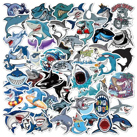 Pack d'Autocollants de Graffiti Animaux de Dessin Animé Imperméables pour Bagages Ordinateur Planche à Roulettes Téléphone