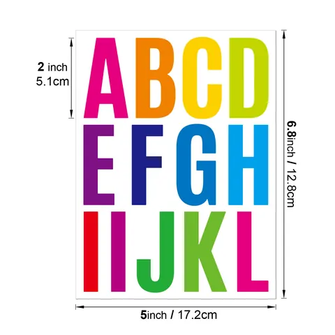 Waterproof Vinyl Alphabet Number Stickers For Mailbox Car Scrapbook DIY Multicolor Black White Large Letter Decals