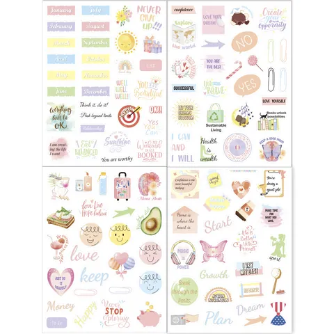 Inspirierende Englische Zitate Vision Board Aufkleber Nordischer Stil Traumplan Scrapbook DIY Material Dekorative Planer Aufkleber