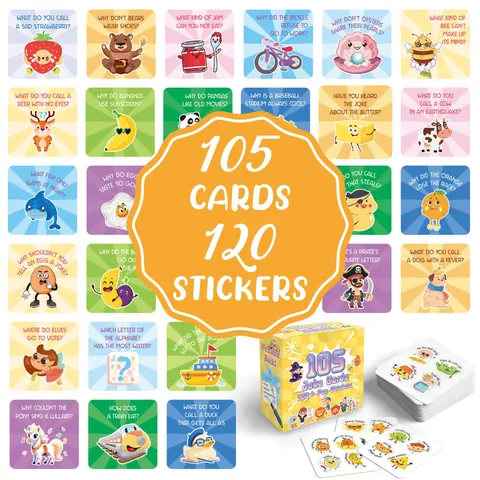 Kids Lunch Box Motivational Cards Cartoon Pun Joke Note Cards For Children School Encouragement Reward Stationery Gift