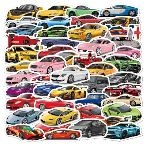 Pegatinas de Coches de Dibujos Animados Calcomanías de Vinilo Impermeables Para Papelería Botella de Agua Decoración DIY Para Niños