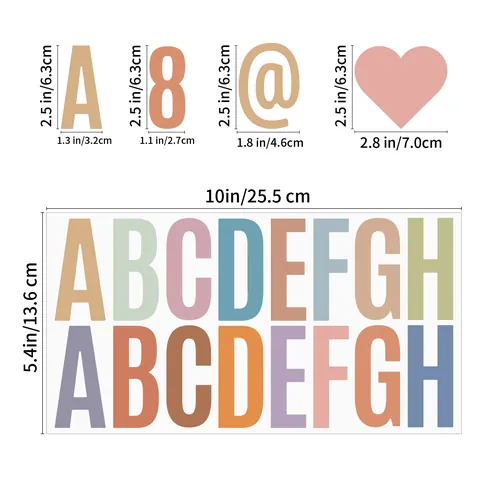 Große Alphabet Buchstaben Aufkleber Wasserdicht Vinyl Alphabet Nummern Aufkleber Für Bulletin Board Klassenzimmer Briefkasten Dekor Set