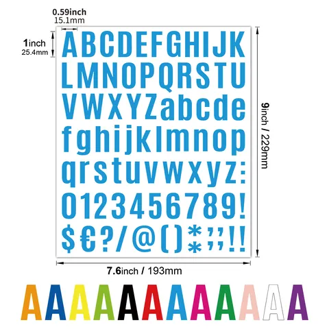 Waterproof Vinyl Alphabet Number Stickers Nordic Style DIY Decorative Labels For Water Bottles Notebooks Stationery Set