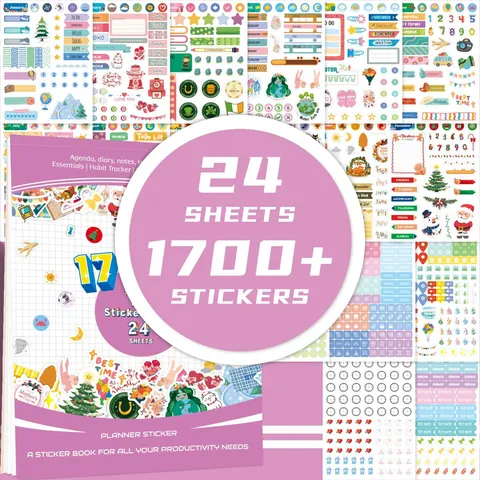 Planner Stickers Book For Scrapbooking Diary Journaling Decorative Paper Labels For Daily Scheduling Office School Supplies