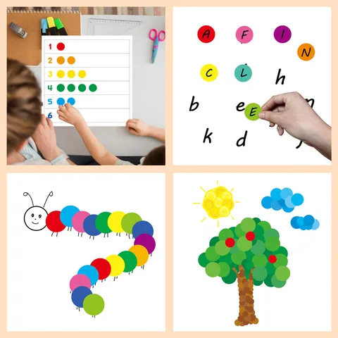 Multicolor Round Dot Stickers Self-Adhesive Coding Labels For Office School Home Organization Creative DIY Decorative Label Book