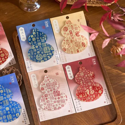 Chinese Stijl Acryl Hulu Koelkastmagneet Gelοvige Kalligrafie Traditionele Zegenwoorden Magnetische Koelkaststicker Huisdecoratie