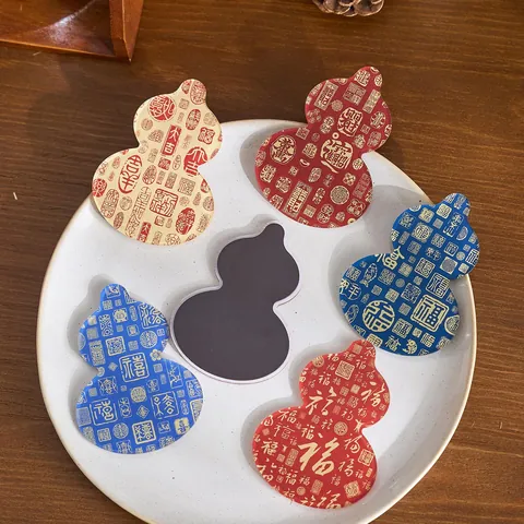 Chinese Stijl Acryl Hulu Koelkastmagneet Gelοvige Kalligrafie Traditionele Zegenwoorden Magnetische Koelkaststicker Huisdecoratie