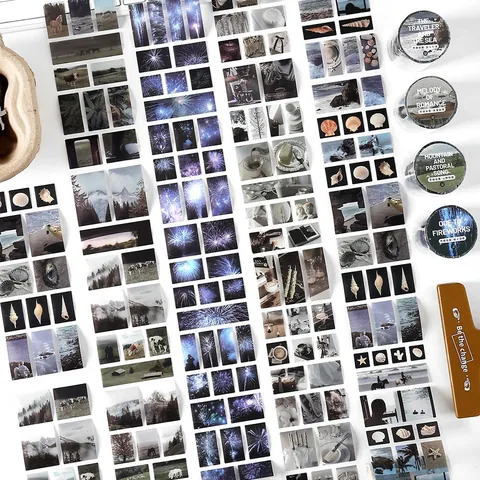 PET Die-cut Tape Inspiration Collection Vintage Photographic Scrapbooking Stickers For Journaling DIY Craft Decoration