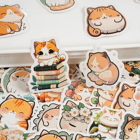 Cute Cartoon Cat Dog Food Theme Decorative Stickers Box Set Waterproof DIY Diary Album Stationery Scrapbooking Stickers