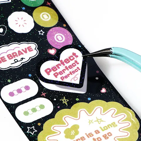 Korean Style Die-cut Washi Tape Holographic Washi Paper Decorative Stickers For Fandom Scrapbooking Card Decoration Tape