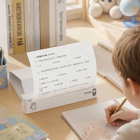 Portable A4 Thermal Printer Inkless Mobile Document Printer For Students Home Office Bluetooth Handheld Paper Printer