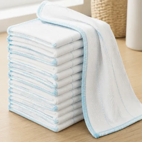 Thickened Kitchen Cleaning Cloth Absorbent Polyester Dishcloth Oil Resistant Reusable Mesh Washing Towel For Household Dish Table Cleaning