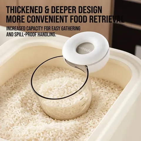 Cuillère à Riz de Mesure en Plastique ABS Multifonctionnelle Avec Échelle Créative Pelle Alimentaire Ronde Pour Grains de Cuisine Aliments Pour Animaux