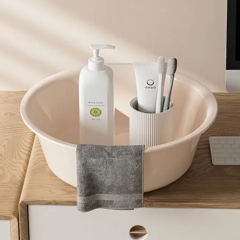 Thickened Plastic Bucket Portable Washbasin Collection Household Laundry Tub Student Dormitory Washing Bathing Storage Bucket With Metal Handle